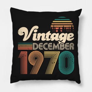 50th birthday gifts for men and women December 1970 gift 50 years old Pillow