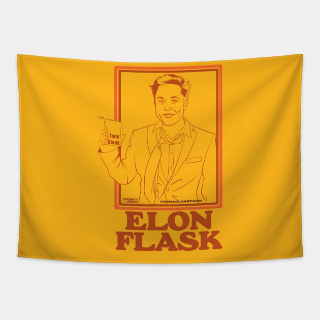 Elon Flask Tapestry by Thom Solo