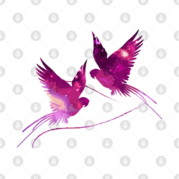 Two Pink Birds by Scailaret