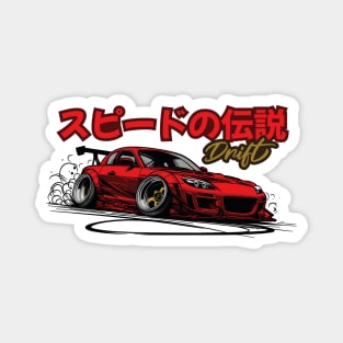 Red RX8 Drift JDM Magnet