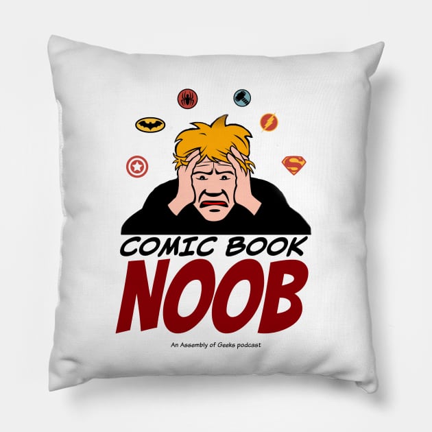 Comic Book Noob Logo Shirt Pillow by AssemblyofGeeks