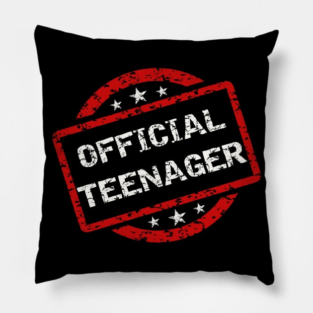 Official Teenager T-Shirt 13th Birthday Gift for Boys Girls Pillow by Ilyashop