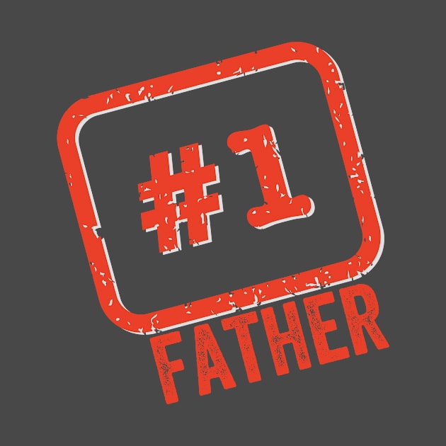 Mens Number One Father, Funny Fathers Day by Happy as I travel