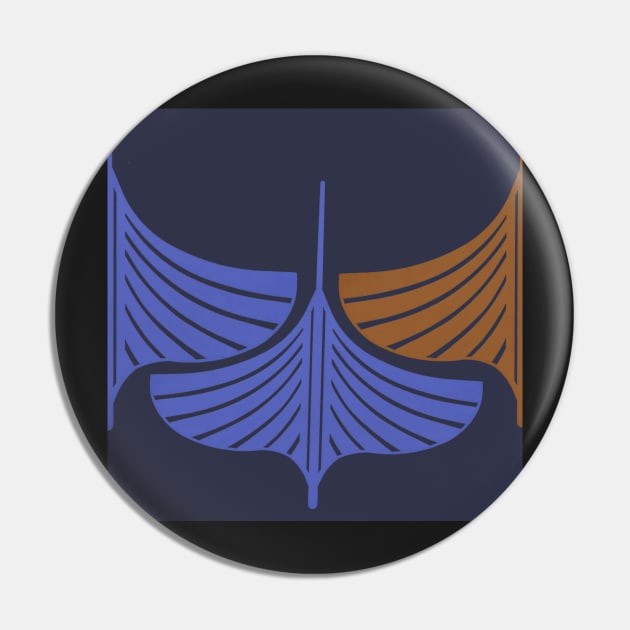 Viking Longship Blue Pin by Whisperingpeaks