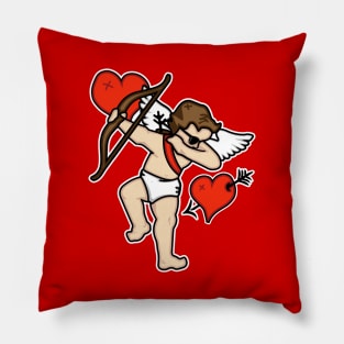 Dabbing Cupid Funny Valentines Day Gift Idea Pillow