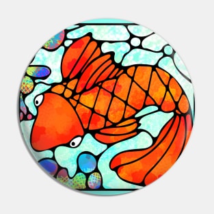 Red gold fish Pin