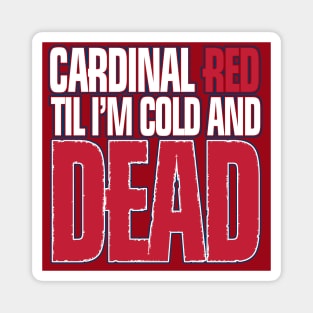 Cardinal Red  Baseball Magnet