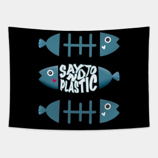 Say No To Plastic Ocean Lover Tapestry