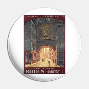 Rouen, Normandy France  - Vintage French Railway Travel Poster Pin