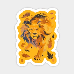 Traditional Golden Lion Magnet