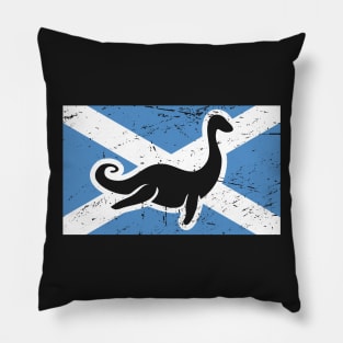 Loch Ness Monster & Scotland Flag Pillow