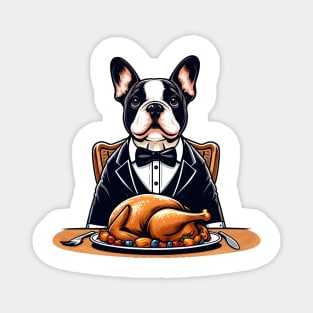 French Bulldog Thanksgiving Magnet