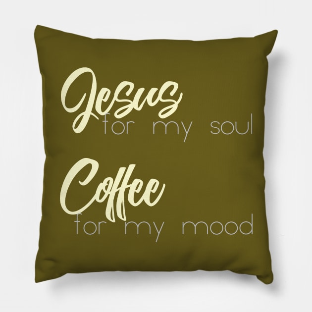 Jesus and Coffee Pillow by SpanglishFaith