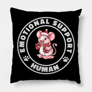 emotional support funny mouse christmas gift Pillow