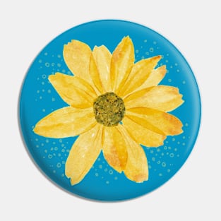 Yellow flower Pin