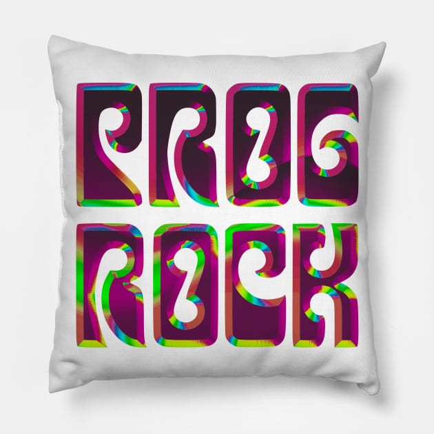 Prog Rock / Psychedelic Type Art Pillow by DankFutura