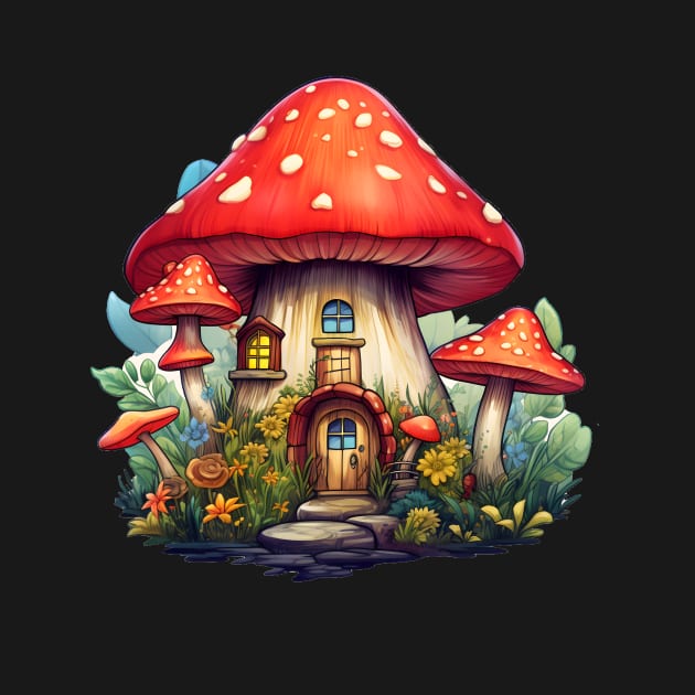 Spotted Red Mushroom House by HoyasYourDaddy