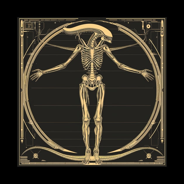 vitruvian alien by rocknerd