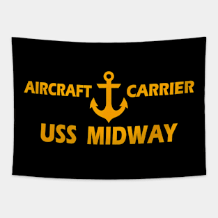 Aircraft Carrier Uss Midway Veterans Day Father Grandpa Tapestry