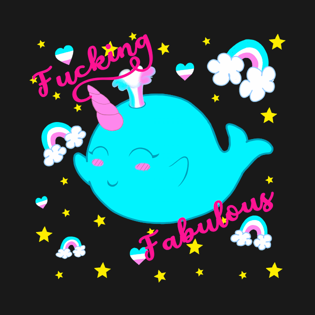 Trans Unicorn Whale by EverydayEnby