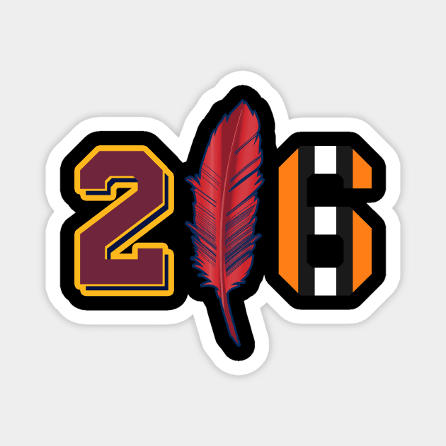 216 Cleveland Football Baseball Basketball Ohio Sports Gift T-Shirt Magnet by julianvu