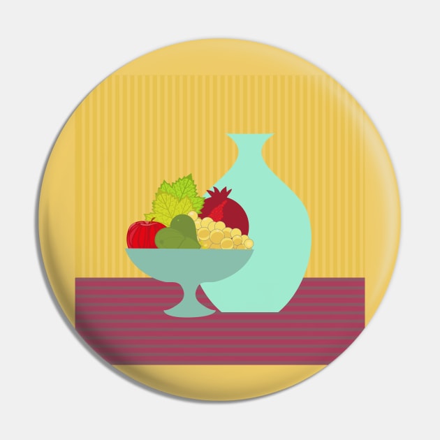 Autumn Fruit Bowl Still Life Pin by oknoki