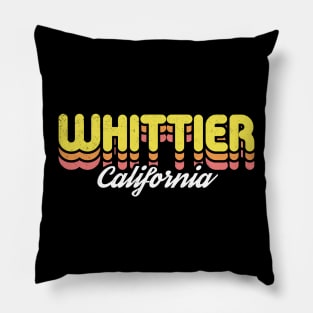 Retro Whittier California Pillow