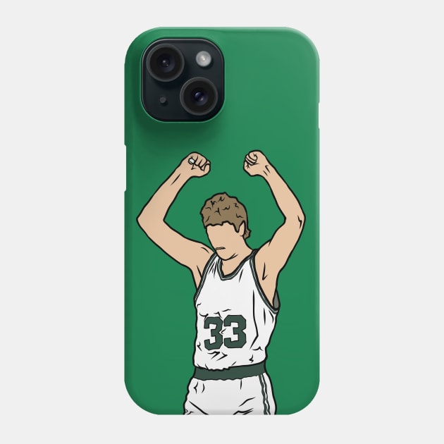 Larry Bird Celebration Phone Case by rattraptees