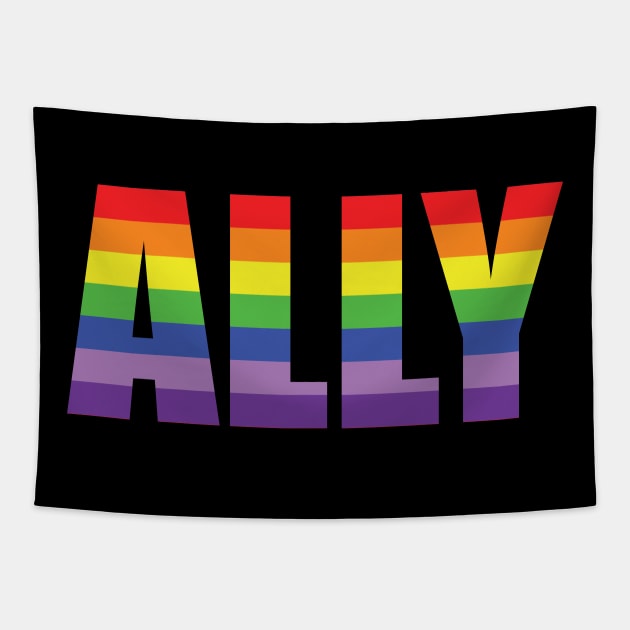 LGBTQ+ ALLY Tapestry by The Wagging Willow