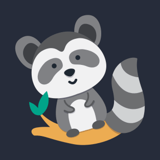 Cute raccoon, funny racoon, kawaii racon T-Shirt