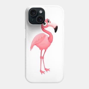 Funny flamingo with cute eyes Phone Case