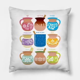 bebidas calientes y coloridas. Pillow