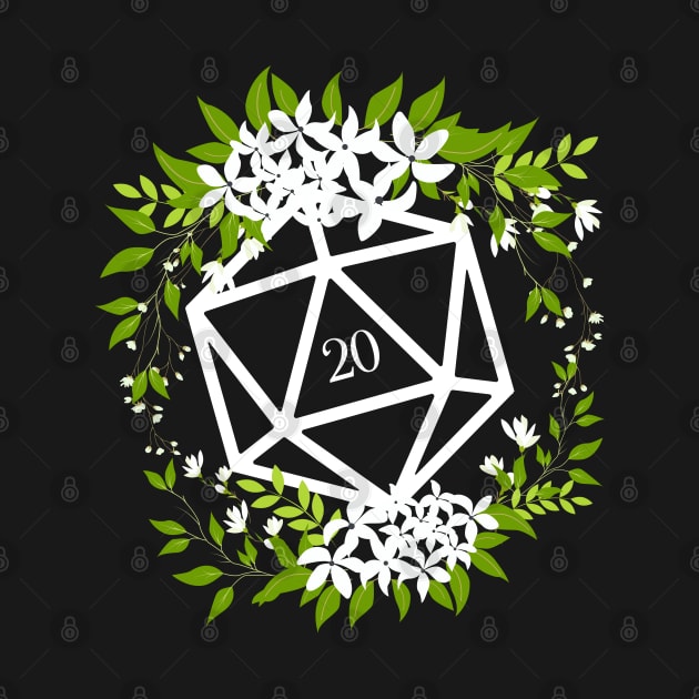 Floral D20 Dice for Plant Lovers by dungeonarmory