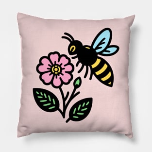 Bee with Flower Pillow