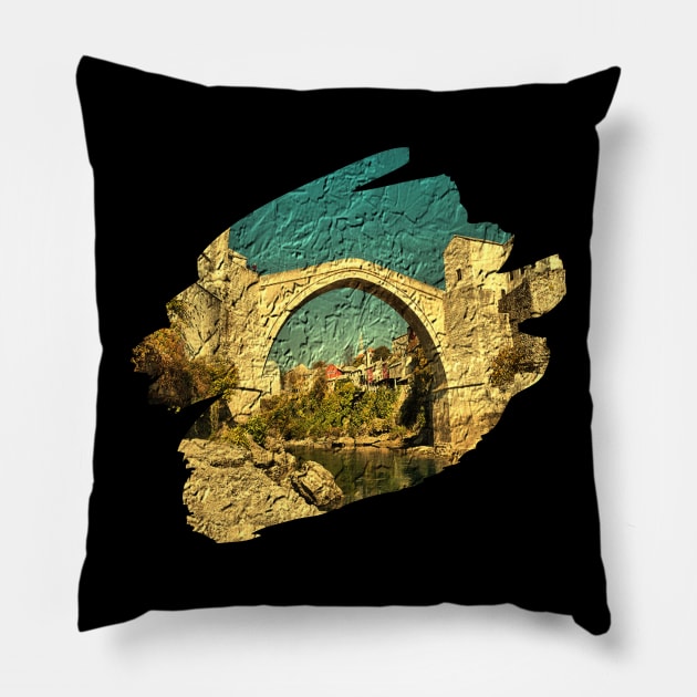 Mostar Bosnia Pillow by ELDesings