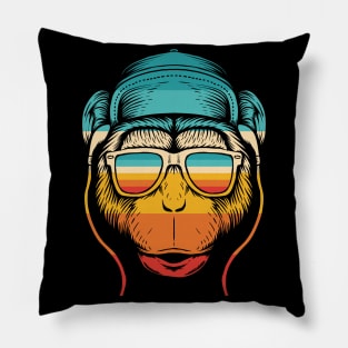 Monkey Music Retro Pillow