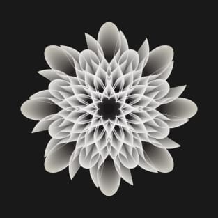 Beautiful Black and White Artistic Flower T-Shirt