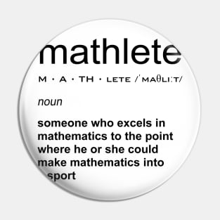 Mathlete Definition Pin