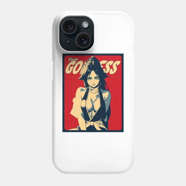 Flash Goddess Vintage Phone Case by HammiltenJohn