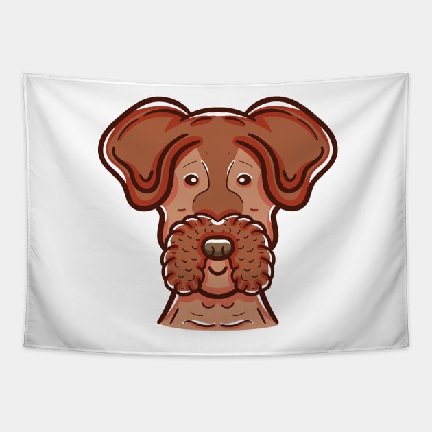 Airdale terrier dog Tapestry by Dzulhan