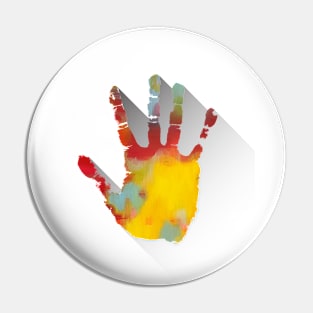 Painted hand Pin