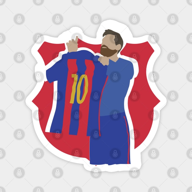 Messi No.10 Barcelona Iconic Celebration Magnet by Jackshun