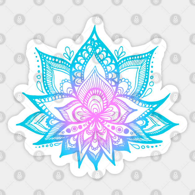 Download Pastel Vibes Lotus Flower Mandala Lotus Sticker Teepublic Au