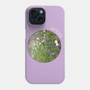 Texas Wildflowers - Prairie Verbena (purple) and Evening Primrose (pink) Phone Case