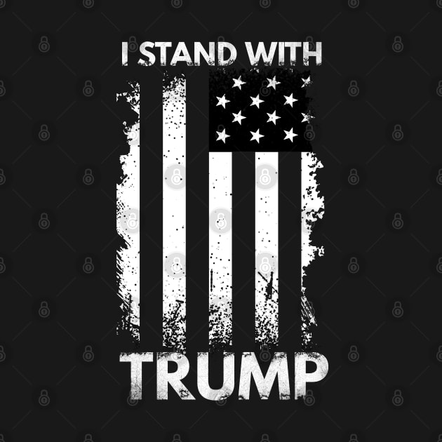 I Stand With Trump, Black and white. by Traditional-pct