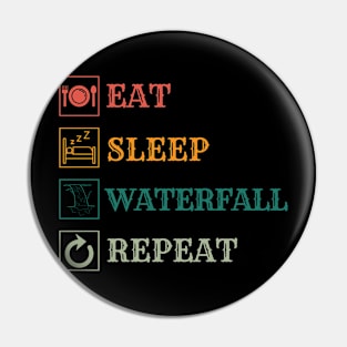 Eat Sleep Waterfall repeat Pin
