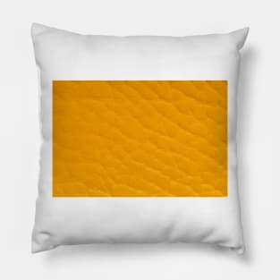 Yellow artificial or synthetic leather background with neat texture and copy space Pillow