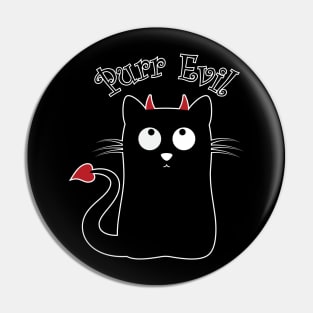 Purr Evil Cat Women's T-Shirt Pin