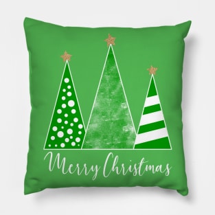 Trendy Patterned Christmas Trees Pillow