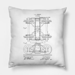 Car truck Vintage Patent Hand Drawing Pillow